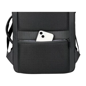 Kép 10/16 - Vízlepergető Laptophátizsák USB Csatlakozóval Sötétkék Színben