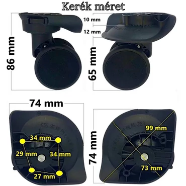 Leonardo Da Vinci bőrönd kerék kivehető KE3068, fekete színben KE3068