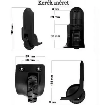 LDV bőrönd kerék 205x85 mm 1 KE4037