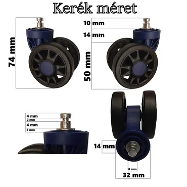 Rhino bőrönd kerék KE3077, sötétkék színben  KE3077