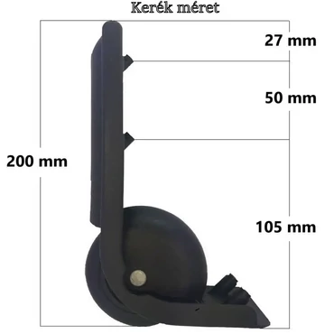 Travelite paklite rocco bőrönd kerék, fekete színben KE98209