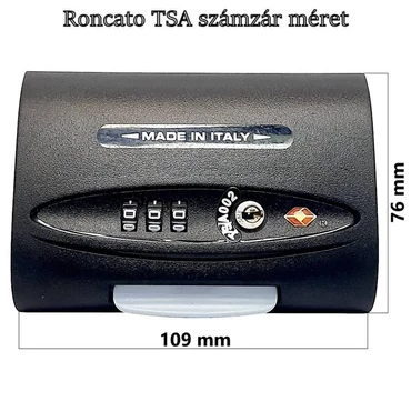 Roncato Light bőrönd TSA számzár, fekete színben ZA002