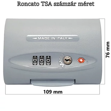 Roncato Light bőrönd TSA számzár, szürke színben ZA005
