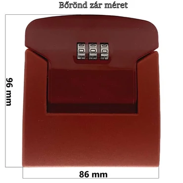 Bőrönd számzár ZA2038, bordó színben ZA2038