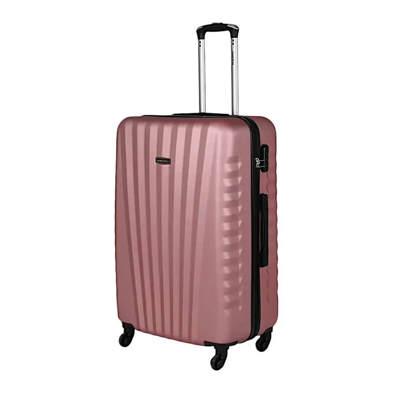 Leonardo Da Vinci nagy méretű bőrönd, négykerekű, rózsaarany színben 