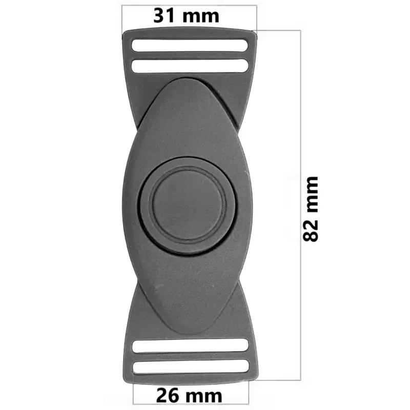Műanyag csat E18, szürke színben