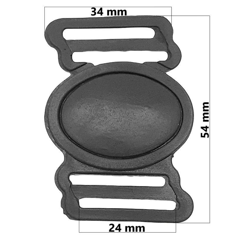 Műanyag csat E20, sötétszürke színben