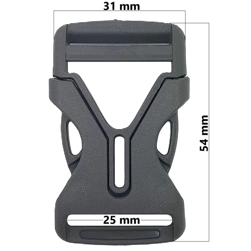 Műanyag csat E29, sötétszürke színben