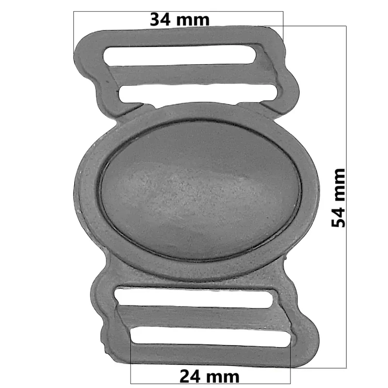 Műanyag csat E31, szürke színben