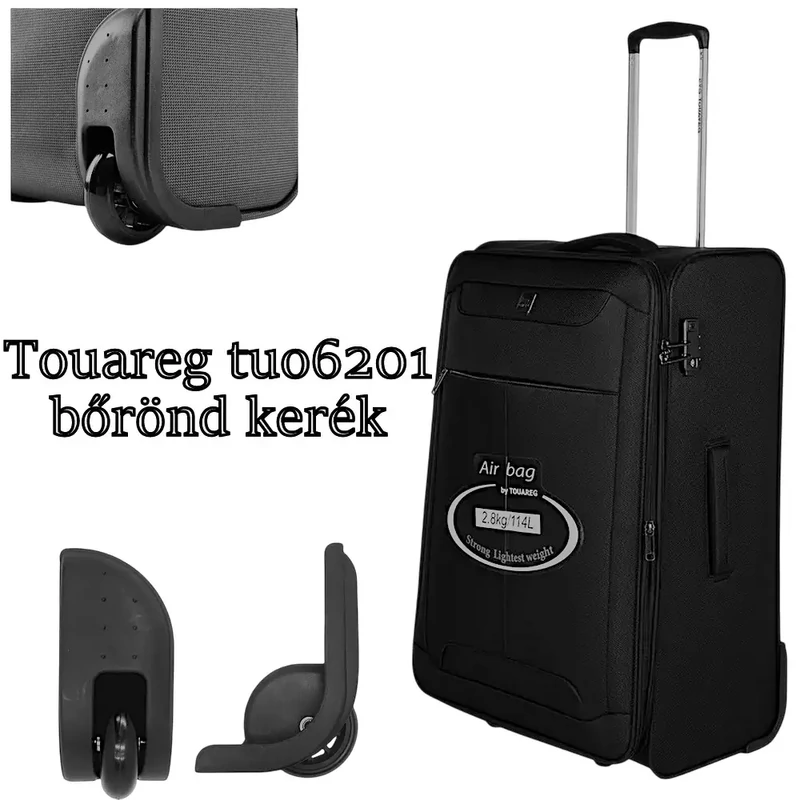 Touareg bőrönd kerék, fekete színben