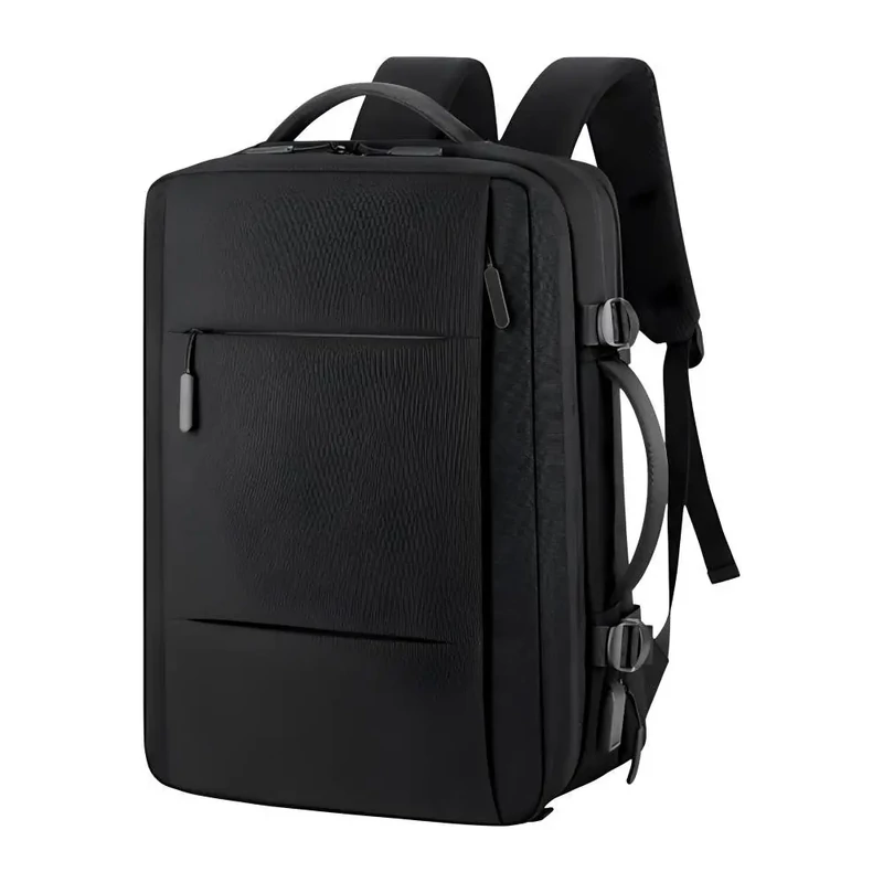 Kabin Méretű Laptophátizsák USB Csatlakozóval Fekete Színben