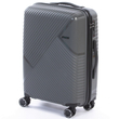Hachi kabin méretű polipropilén bőrönd 54x40x20cm, duplakerekes gurulós bőrönd TSA zárral, sötétszürke színben