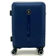 Leonardo da vinci kabin méretű polipropilén bőrönd 54x37x20cm, duplakerekes, TSA zárral, kék színben