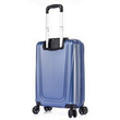 Verage kabinbőrönd 55x39x20/25cm, duplakerekes gurulós bőrönd TSA zárral, kék színben