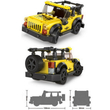 WANGE® 2886 | lego-kompatibilis építőjáték | 122 db építőkocka | Supercar sárga terepjáró jeep