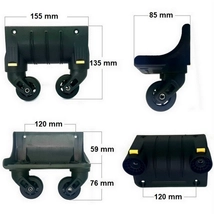 Hachi bőrönd kerék kivehető 155x85 mm, fekete színben