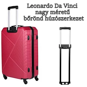 Leonardo Da Vinci nagy méretű bőrönd húzószerkezet, fekete színben