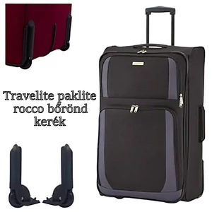Travelite paklite rocco bőrönd kerék, fekete színben