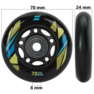 Bőrönd kerék 70x24x8 mm, fekete színben