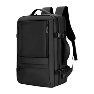 Vízlepergető Laptophátizsák USB Csatlakozóval Fekete Színben