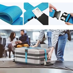 Kép 4/4 - Biztonsági bőröndpánt heveder, kék színben Kép 4/4 - Biztonsági bőröndpánt heveder, kék színben