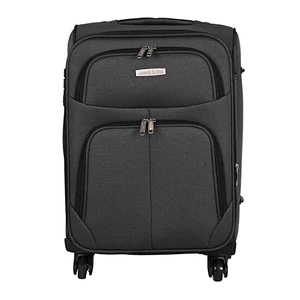 Kép 2/8 - Leonardo Da Vinci kabin méretű bőrönd, bővíthető, négykerekű, szürke színben Kép 2/8 - Leonardo Da Vinci kabin méretű bőrönd, bővíthető, négykerekű, szürke színben