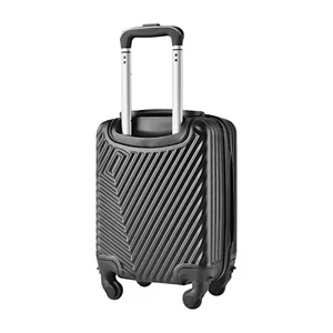 Kép 3/6 - Rhino Kemény Falú Gurulós Bőrönd – XS, Fekete