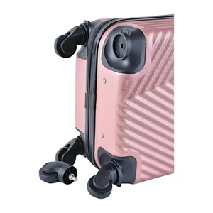 Kép 5/6 - Rhino Kemény Falú Gurulós Bőrönd – XS, Fekete