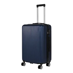 Kép 1/6 - Rhino közepes méretű bőrönd, négykerekű, számzárral, sötétkék színben 