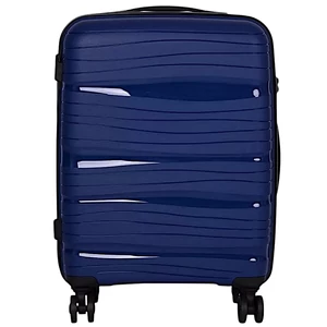 Kép 2/5 - Strapabíró kabin méretű polipropilén bőrönd, duplakerekes, TSA zárral, kék színben Kép 2/5 - Strapabíró kabin méretű polipropilén bőrönd, duplakerekes, TSA zárral, kék színben