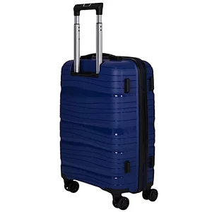 Kép 3/5 - Strapabíró kabin méretű polipropilén bőrönd, duplakerekes, TSA zárral, kék színben Kép 3/5 - Strapabíró kabin méretű polipropilén bőrönd, duplakerekes, TSA zárral, kék színben