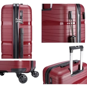 Kép 4/5 - Strapabíró kabin méretű polipropilén bőrönd, duplakerekes, TSA zárral, kék színben Kép 4/5 - Strapabíró kabin méretű polipropilén bőrönd, duplakerekes, TSA zárral, kék színben