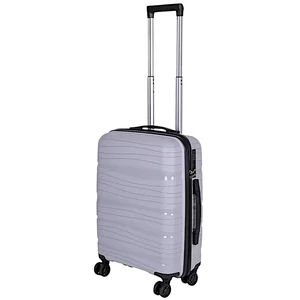 Strapabíró kabin méretű polipropilén bőrönd, duplakerekes, TSA zárral, szürke színben Strapabíró kabin méretű polipropilén bőrönd, duplakerekes, TSA zárral, szürke színben