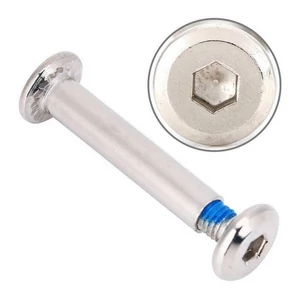 Kép 7/8 - Bőrönd kerékhez tengely 28x6.2 mm nikkel színben
