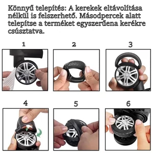 Kép 3/6 - Bőrönd kerékvédő, szürke színben 