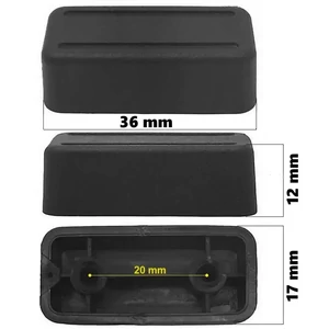 Kép 1/7 - Bőrönd oldaltámasztó 36x17x12 mm, fekete színben