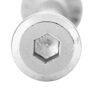 Kép 4/6 - Bőrönd kerékhez tengely 36x6 mm nikkel színben