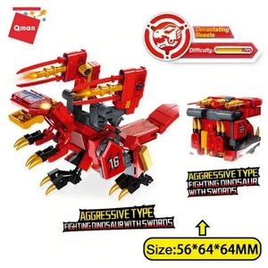 Kép 5/5 - QMAN® 41216 Csodakocka: Harcoló dinoszaurusz kardokkal