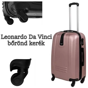 Kép 2/6 - Leonardo Da Vinci bőrönd kerék KE3062, fekete színben