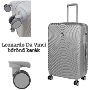 Kép 2/7 - Leonardo Da Vinci bőrönd kerék KE3073, szürke színben