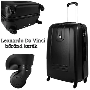 Kép 2/8 - Leonardo Da Vinci bőrönd kerék KE4018, fekete színben