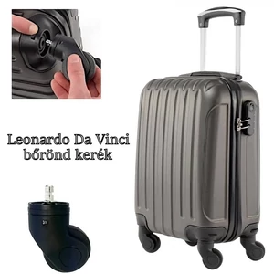 Kép 2/7 - Leonardo Da Vinci bőrönd kerék KE3054, fekete színben
