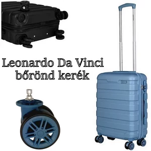 Kép 2/8 - Leonardo Da Vinci bőrönd kerék KE3087, kék színben