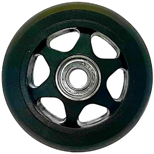 Kép 2/5 - Bőrönd kerék 75x25x8 mm, fekete színben
