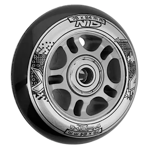 Kép 3/6 - Bőrönd kerék 76x24x8 mm, fekete színben