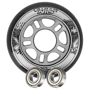 Kép 5/6 - Bőrönd kerék 76x24x8 mm, fekete színben