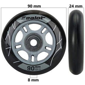 Kép 1/6 - Bőrönd kerék 90x24x8 mm, fekete színben