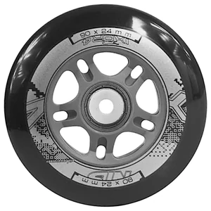 Kép 2/5 - Bőrönd kerék 90x28x6.3 mm, fekete színben