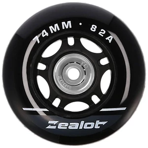 Kép 2/6 - Bőrönd kerék 74x27x6 mm, fekete színben