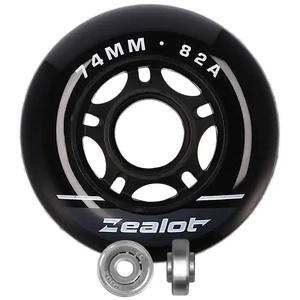 Kép 4/6 - Bőrönd kerék 74x27x6 mm, fekete színben